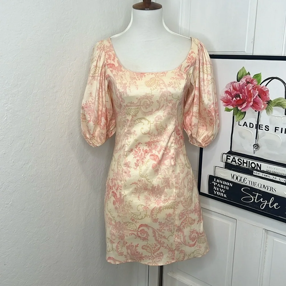 NWT Laura Ashley x Urban Outfitters Floral Mini Dress Size S - Picture 2 of 8